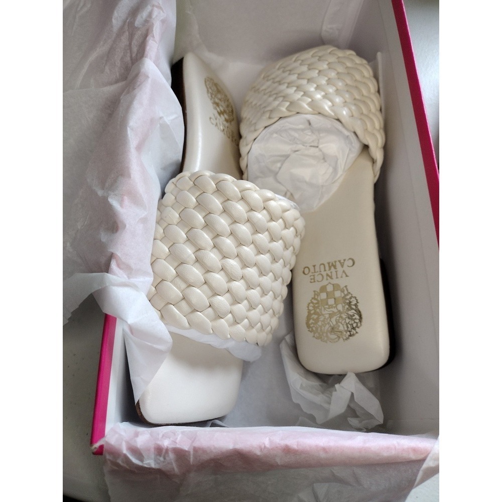 Vince Camuto Arissa Creamy White Woven Slides‎ Sandals Women 7 - Picture 5 of 6